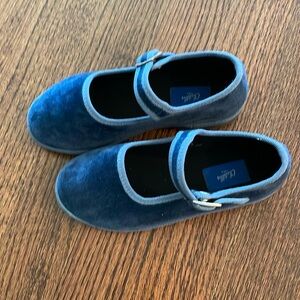 Navy Suede Mary Jane's